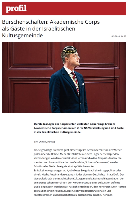 Profil: Akademische Corps als Gäste in der Israelitischen Kultusgemeinde (1/4)